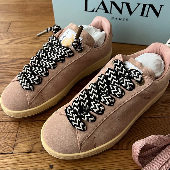 LANVIN SUEDE CURB LITE SNEAKERS - Picture 7 of 12